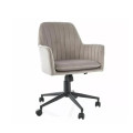Крісло поворотне офісне Q-886 VELVET темно бежевий1